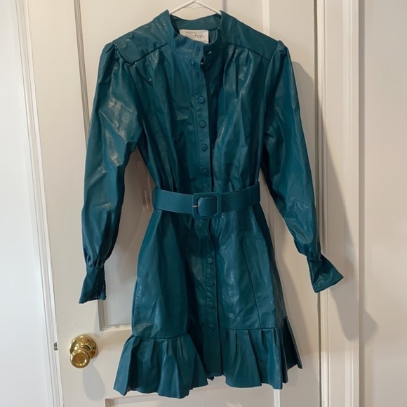 MareMare Anthropologie Valerie Faux Leather Dress - Picture 2 of 15